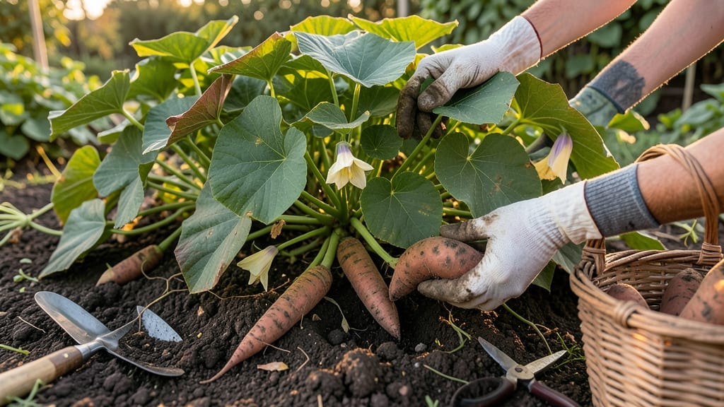 When to Pick Sweet Potatoes From the Garden: Skin Slip Test & Vine Yellowing Guide