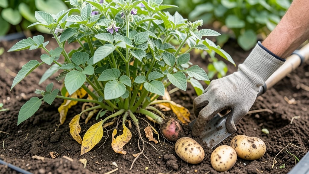 When to Harvest Potatoes From Garden: Blossom Drop & Soil Check Method